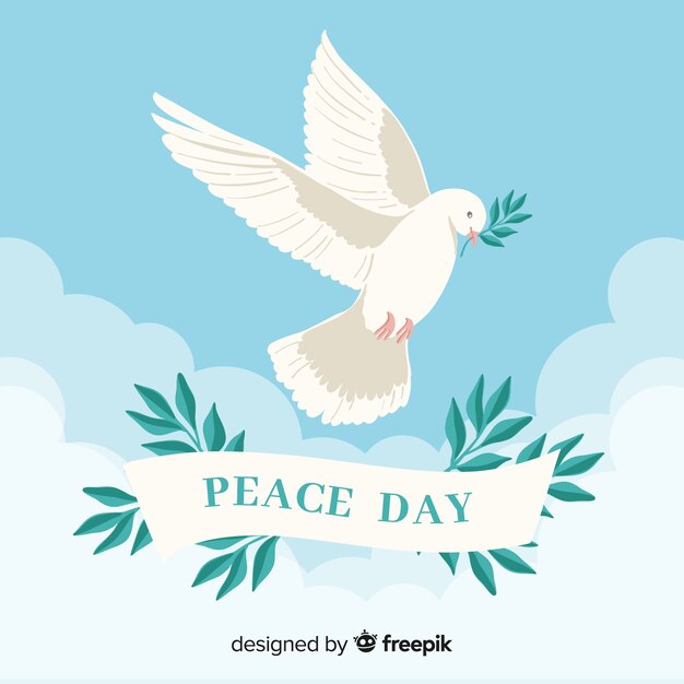 Fundo do dia da paz com pomba