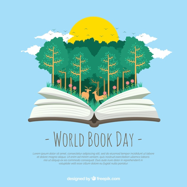 Fundo do dia do livro do mundo agradável