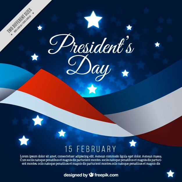 Vetor grátis fundo do dia do presidente com sumário estados unidos embandeiram