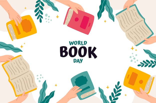 Fundo do dia mundial do livro plano
