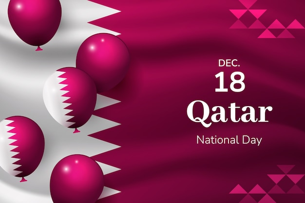 Vetor grátis fundo do dia nacional do qatar gradiente