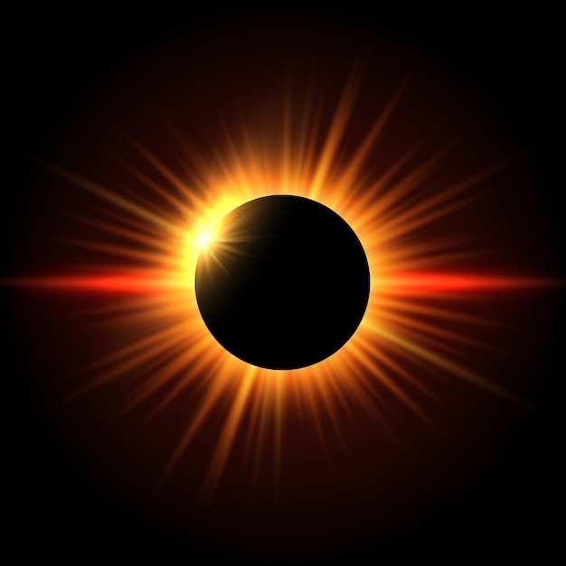 Vetor grátis fundo do eclipse solar