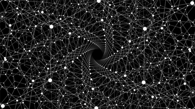 Vetor grátis fundo do espaço hexagonal torcido infinito do vetor.