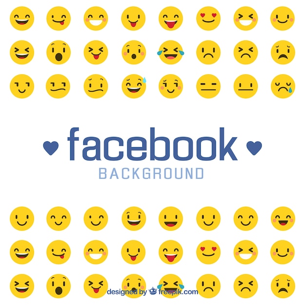 Fundo do Facebook com emoticons