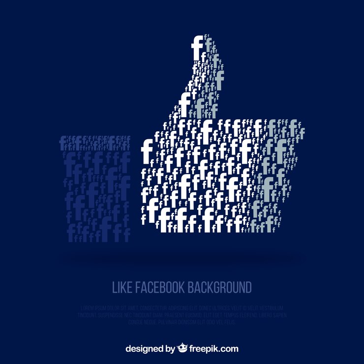 Vetor grátis fundo do facebook com o ícone como