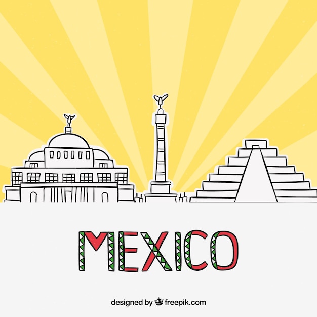 Fundo do horizonte do México