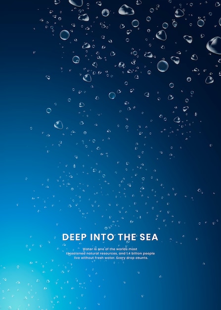Vetor grátis fundo do mar profundo
