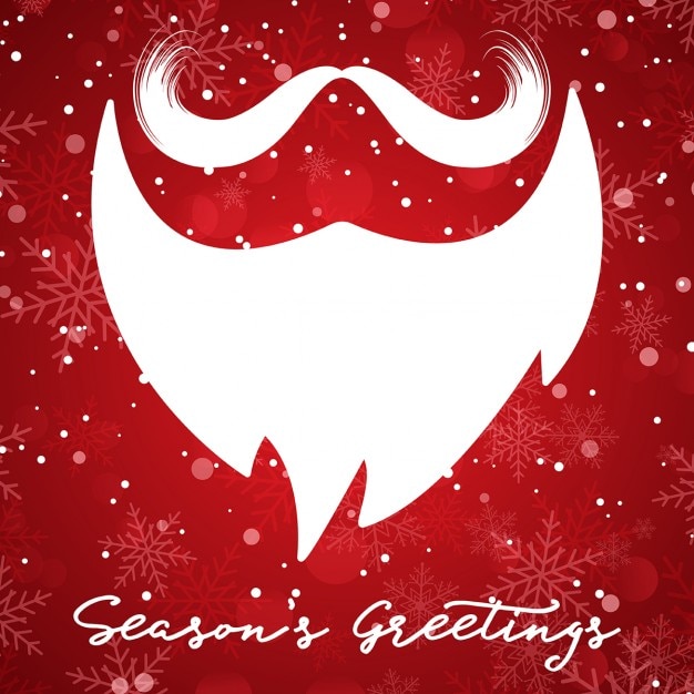 Fundo do natal com santa barba e bigode