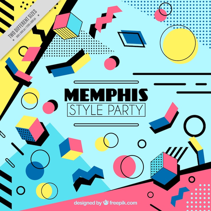 Vetor grátis fundo do partido de memphis