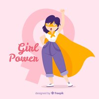 Fundo do poder da menina