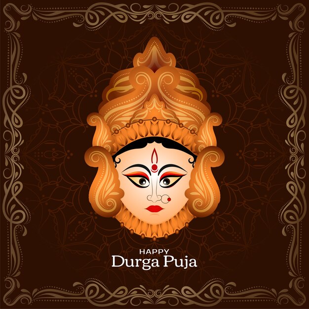 Fundo do quadro decorativo do festival indiano Durga puja