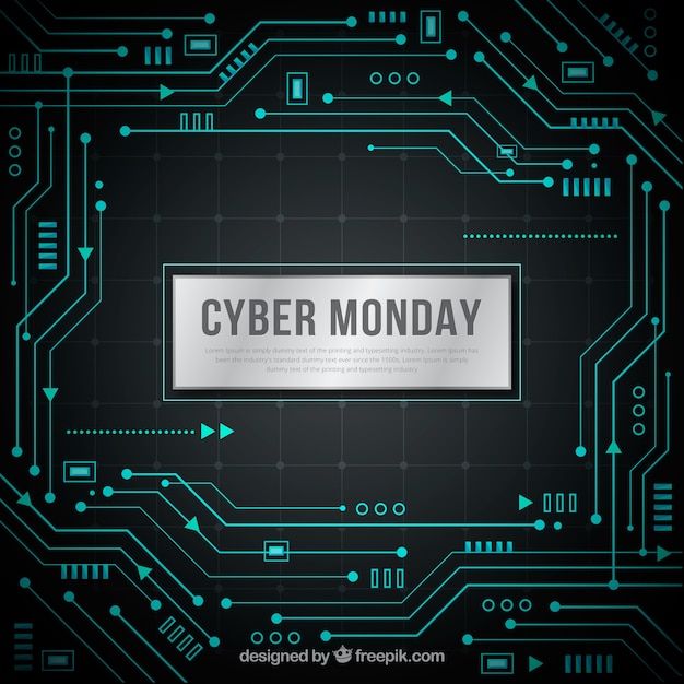 Vetor grátis fundo do software cyber ​​monday