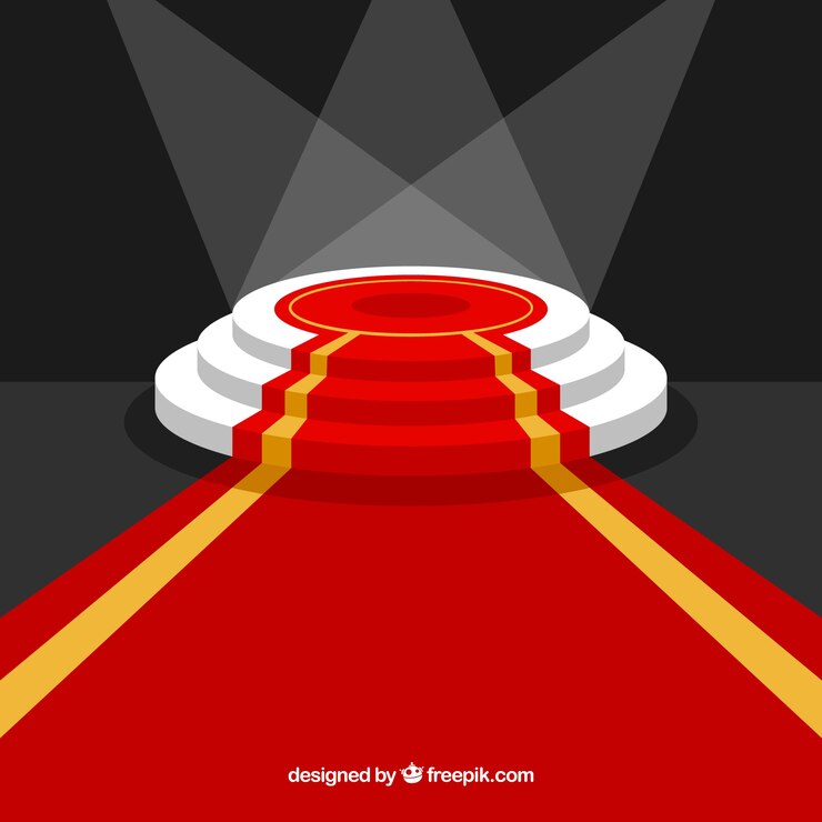 Vetor grátis fundo do tapete vermelho em estilo plano