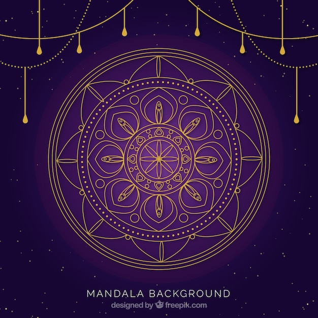 Fundo dourado de mandala dourado elegante