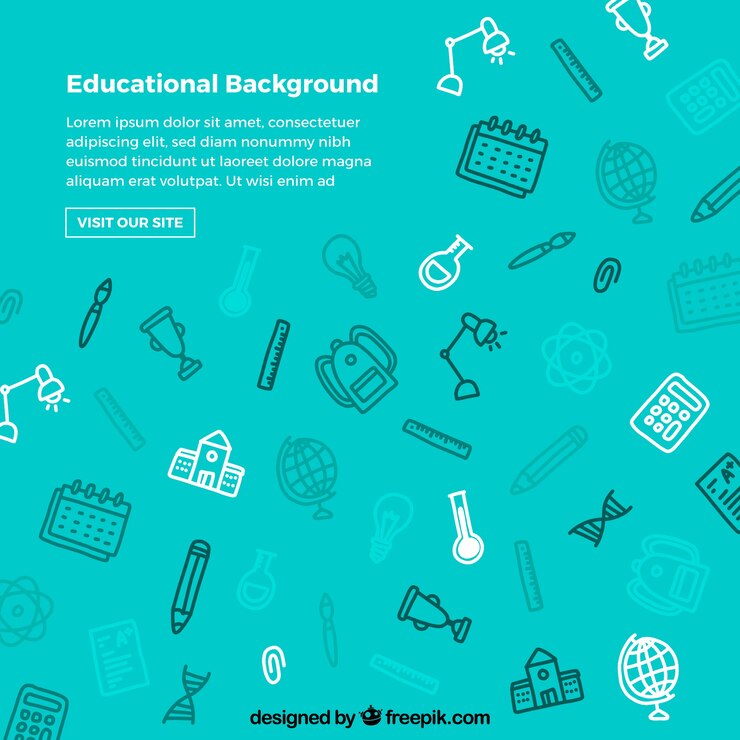 Vetor grátis fundo educacional em estilo desenhado a mão