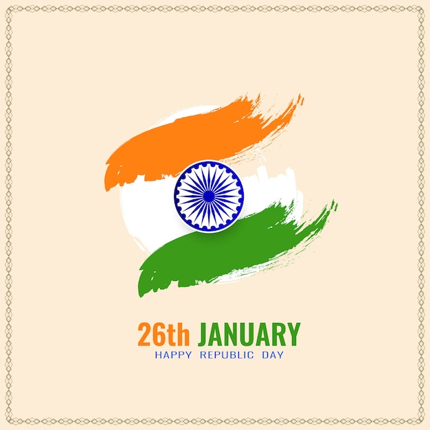 Fundo elegante bandeira indiana para celebração do dia da República
