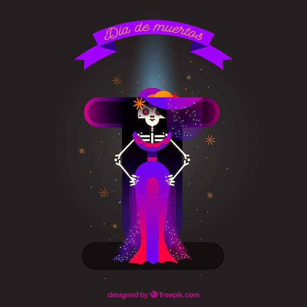 Fundo elegante de catrina