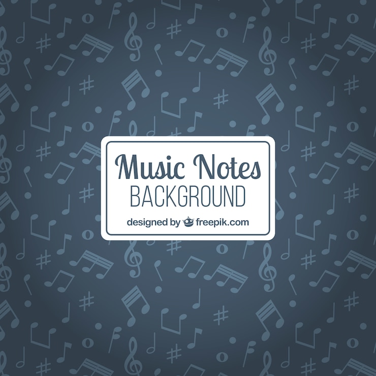 Vetor grátis fundo elegante de notas musicais