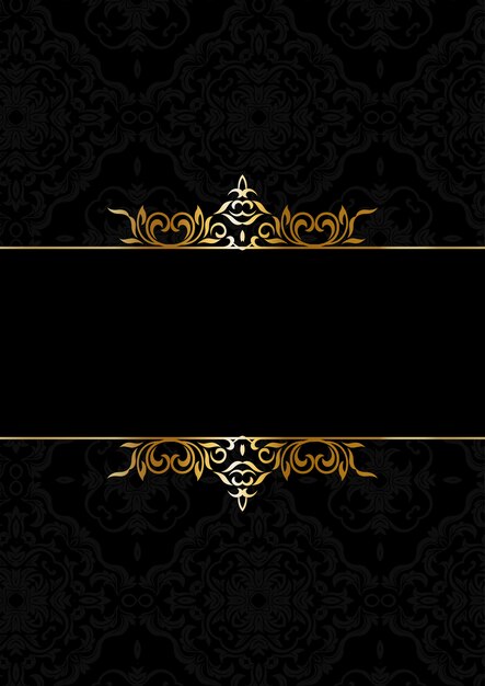 Fundo elegante decorativo em preto e dourado