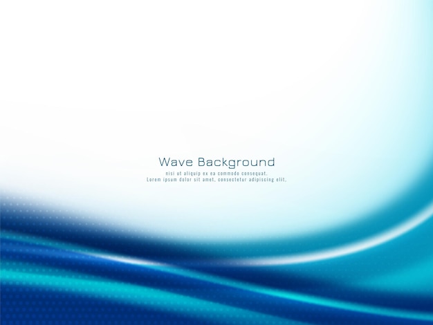 Vetor grátis fundo elegante do projeto abstrato onda azul