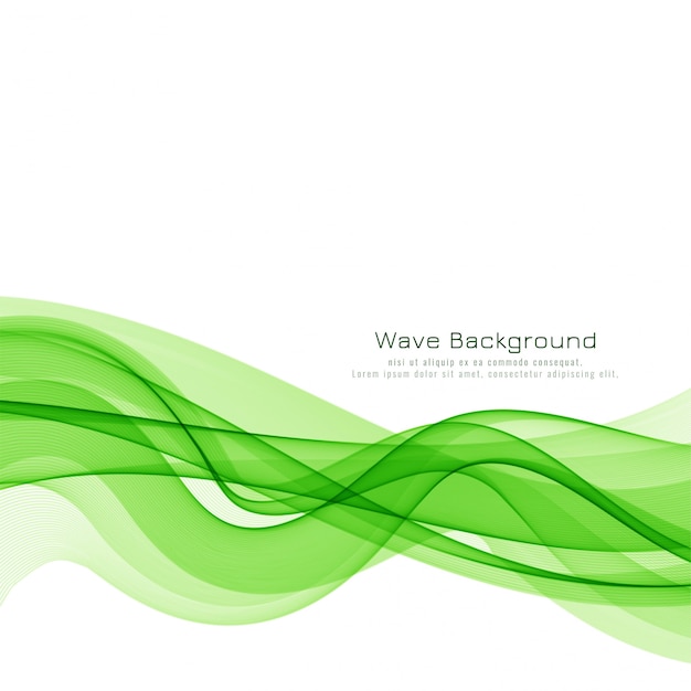Vetor grátis fundo elegante onda verde