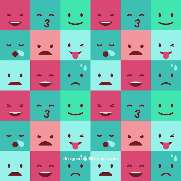 Fundo emoticon quadrado