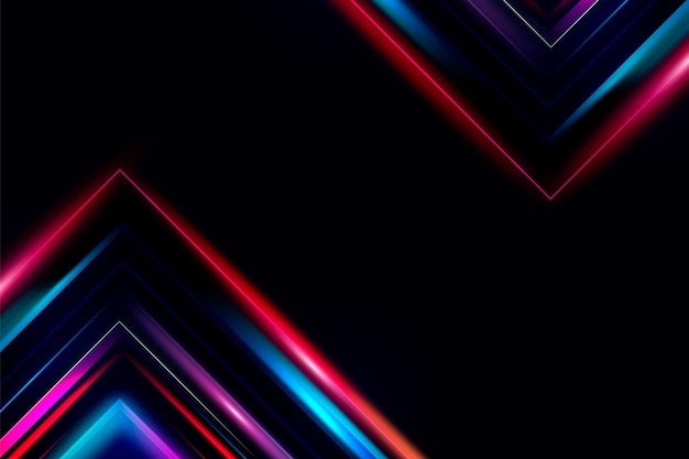 Fundo escuro com linhas neon