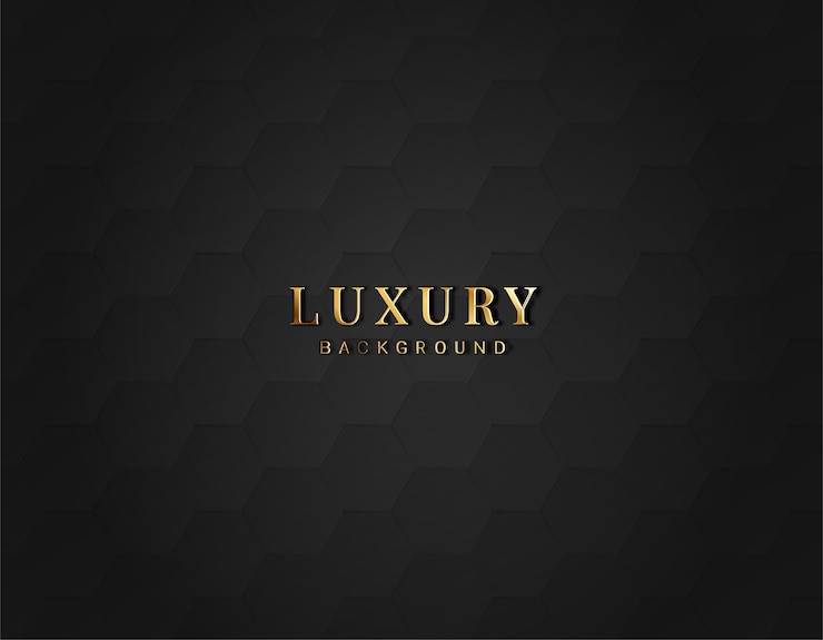 Vetor grátis fundo escuro hexagonal luxuoso com cor gradiente