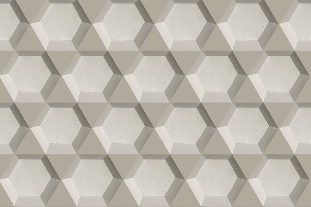 Vetor grátis fundo estampado de papel artesanal hexagonal cinza