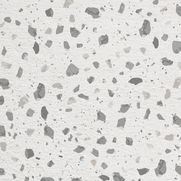 Fundo estético, padrão terrazzo, vetor abstrato design cinza