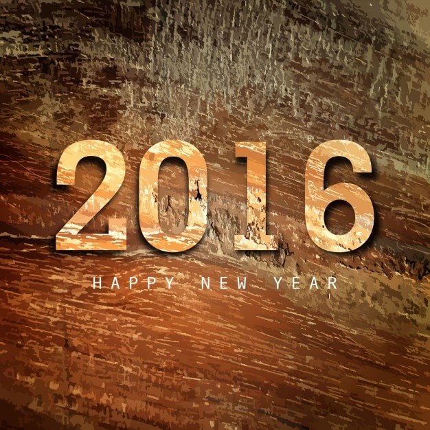 Fundo feliz ano novo 2016 wood texture