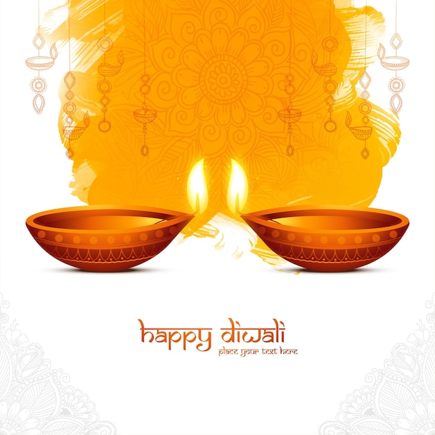 Vetor grátis fundo feliz do feriado do cartão do festival de diwali