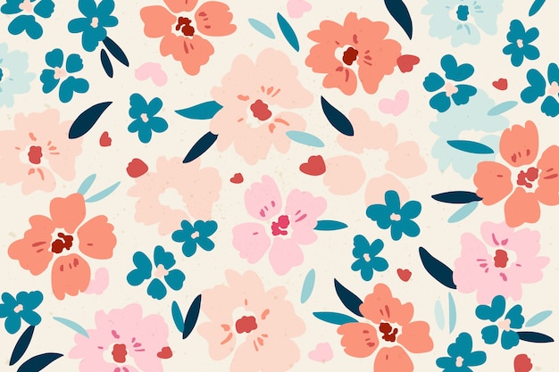 Fundo floral abstrato desenhado à mão