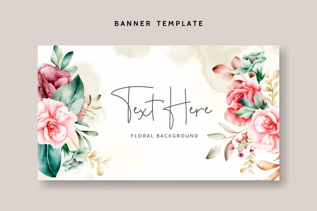 fundo floral aquarela desenhado à mão