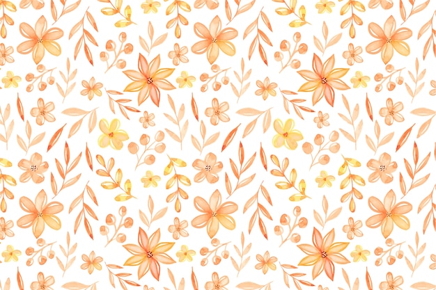 Fundo floral aquarela monocromático