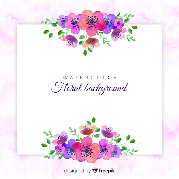 Fundo floral aquarela