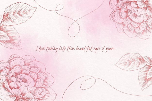 Fundo floral aquarela