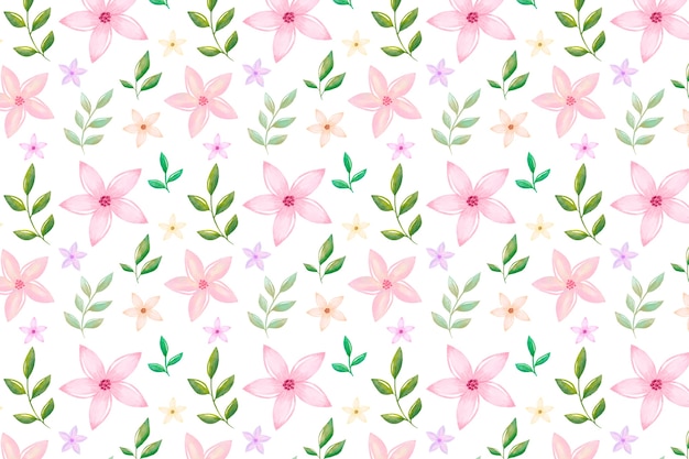 Vetor grátis fundo floral bonito em aquarela