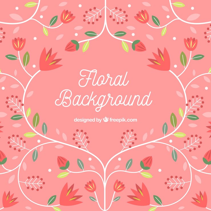 Vetor grátis fundo floral colorido em estilo simples