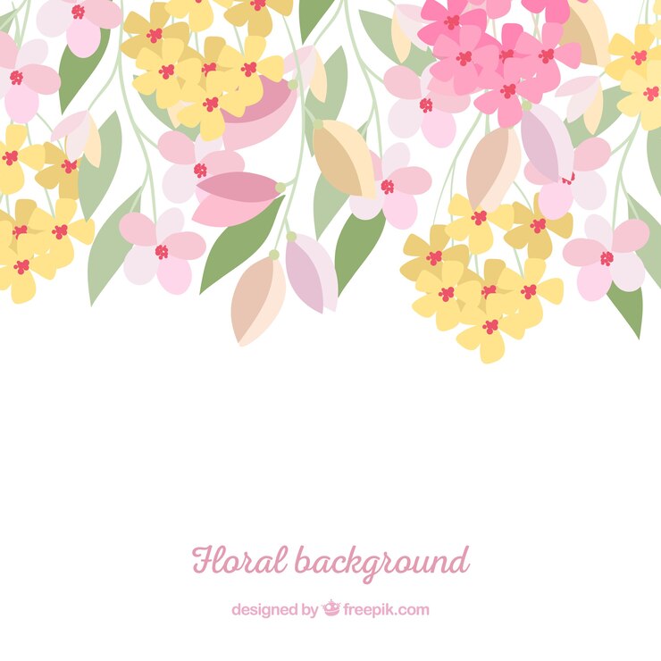 Vetor grátis fundo floral com espécies diferentes