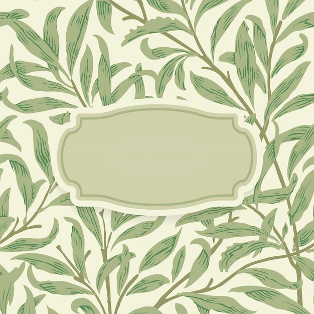 Fundo floral com moldura ornamental centrada