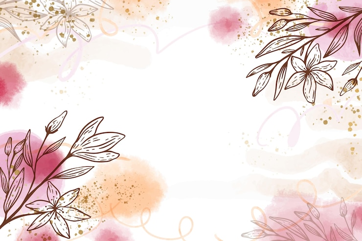 Vetor grátis fundo floral de aquarela pintado à mão