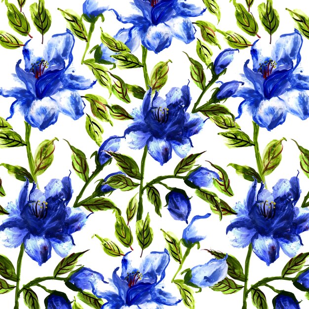 Fundo floral de aquarela