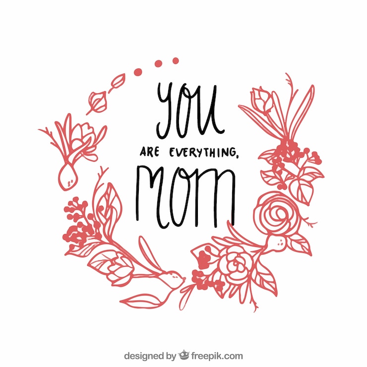 Vetor grátis fundo floral de dia das mães