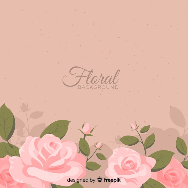 Fundo floral desenhado a mão