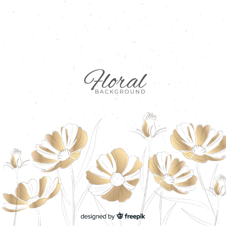 Vetor grátis fundo floral desenhado a mão