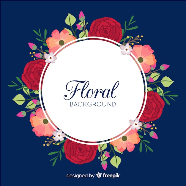 Fundo floral desenhado a mão