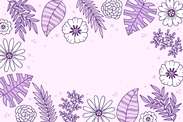 Fundo floral desenhado à mão