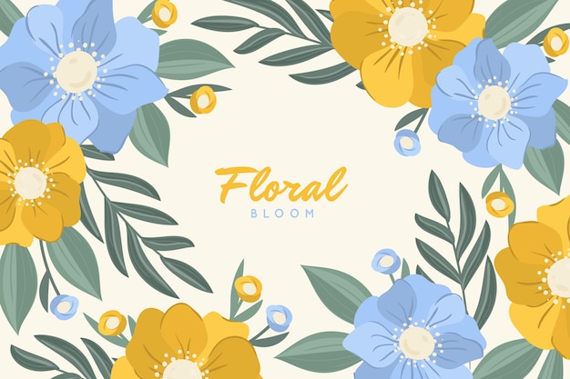 Fundo floral desenhado à mão