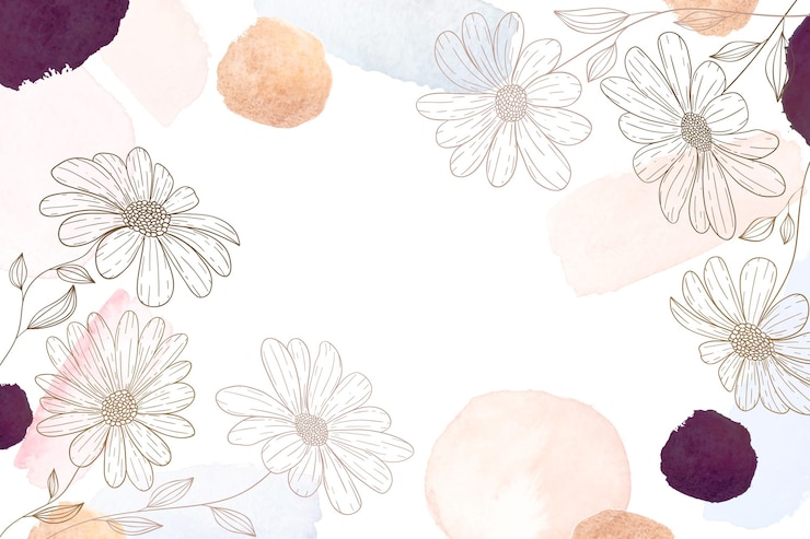Vetor grátis fundo floral desenhado à mão